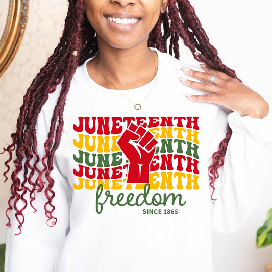 Juneteenth Freedom Stacked DTF