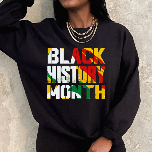 Black History Month Distressed DTF