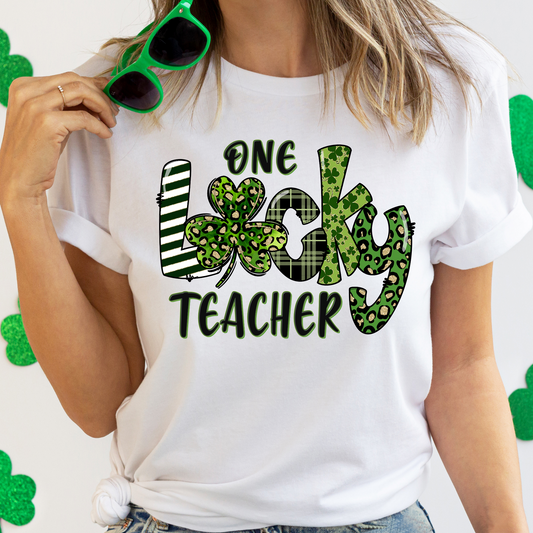 One Lucky Teacher DTF