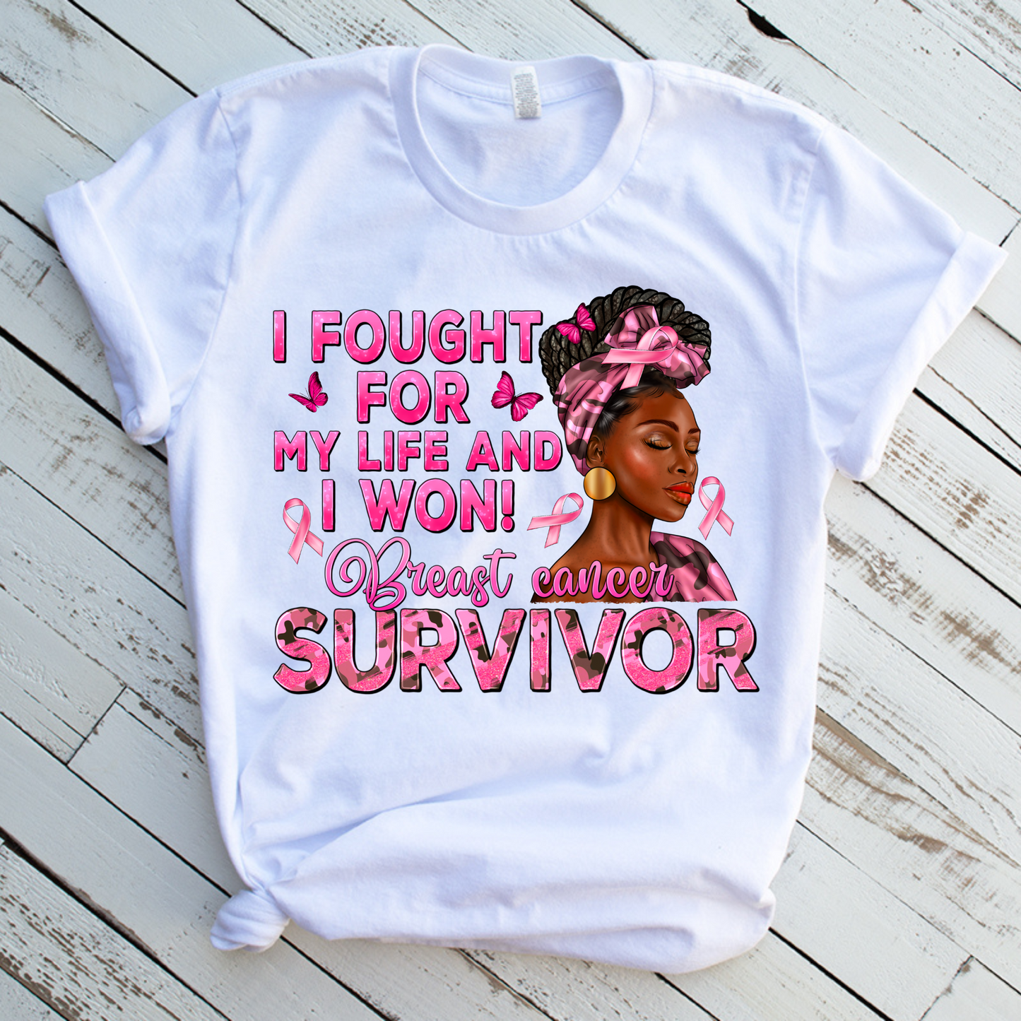 AA Survivor Lady Breast Cancer DTF