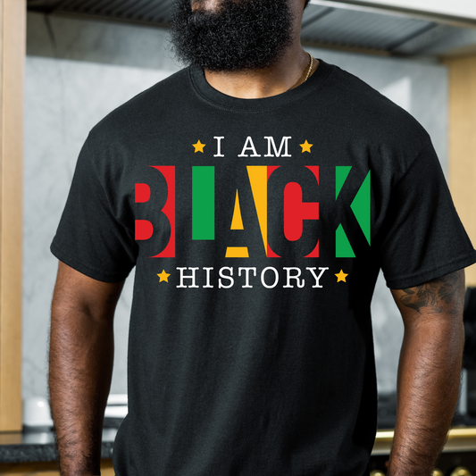 I Am Black History (Hollow White) DTF