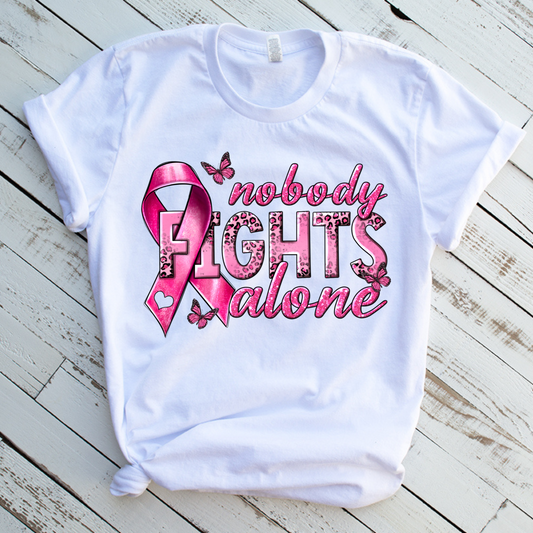 Nobody Fights Alone Breast Cancer DTF
