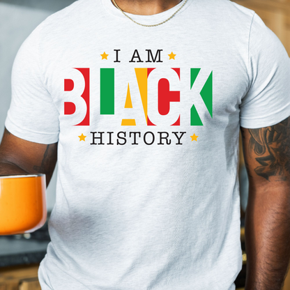 I Am Black History (Hollow Black) DTF