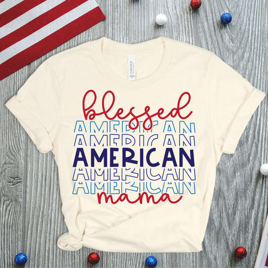 Blessed American Mama DTF