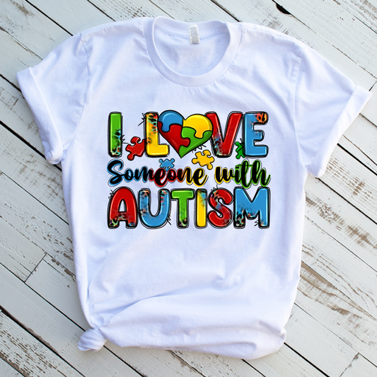 I Love Someone with Autism DTF