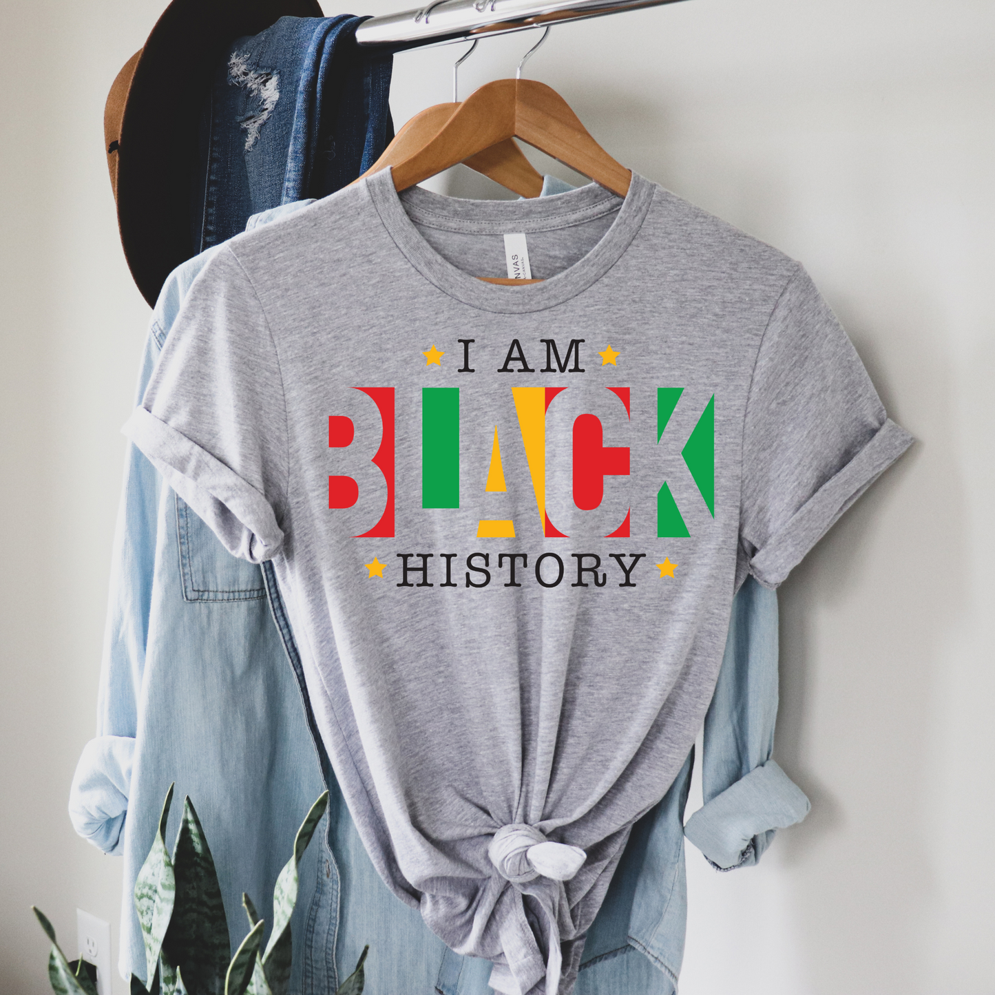 I Am Black History (Hollow Black) DTF