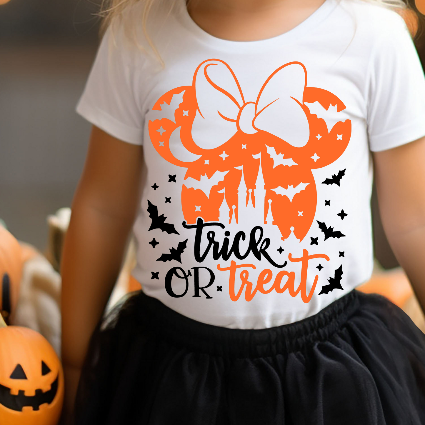 Orange & Black Trick or Treat Halloween DTF