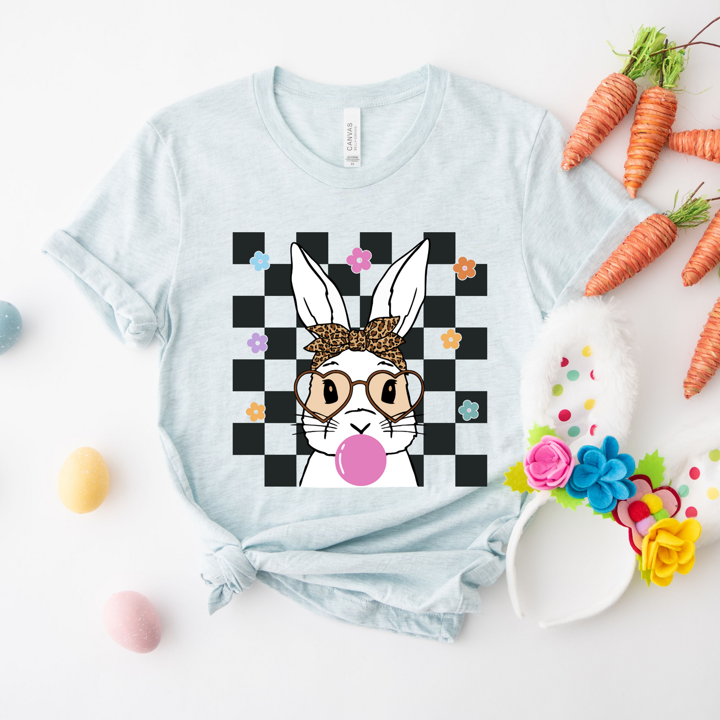 Checkered Bunny DTF