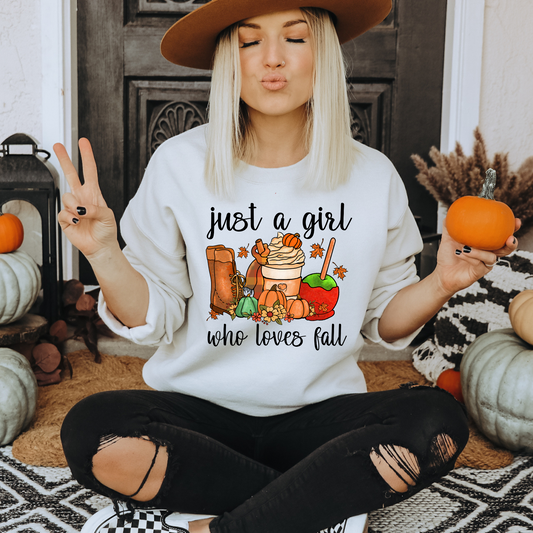 Just A Girl Who Loves Fall DTF