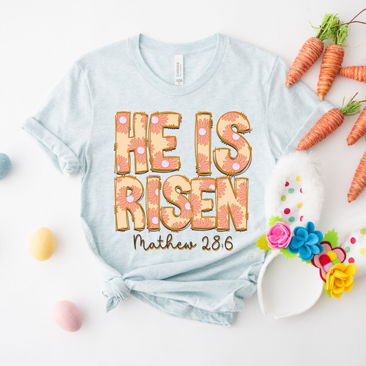 He Is Risen Floral DTF