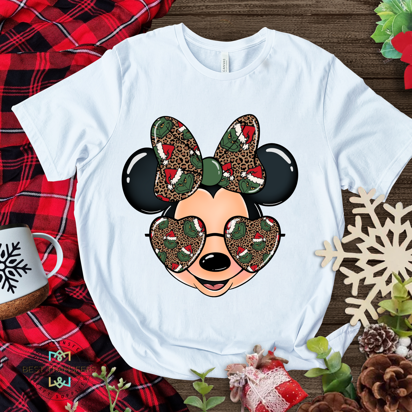 Minnie Mouse Grinch Leopard DTF