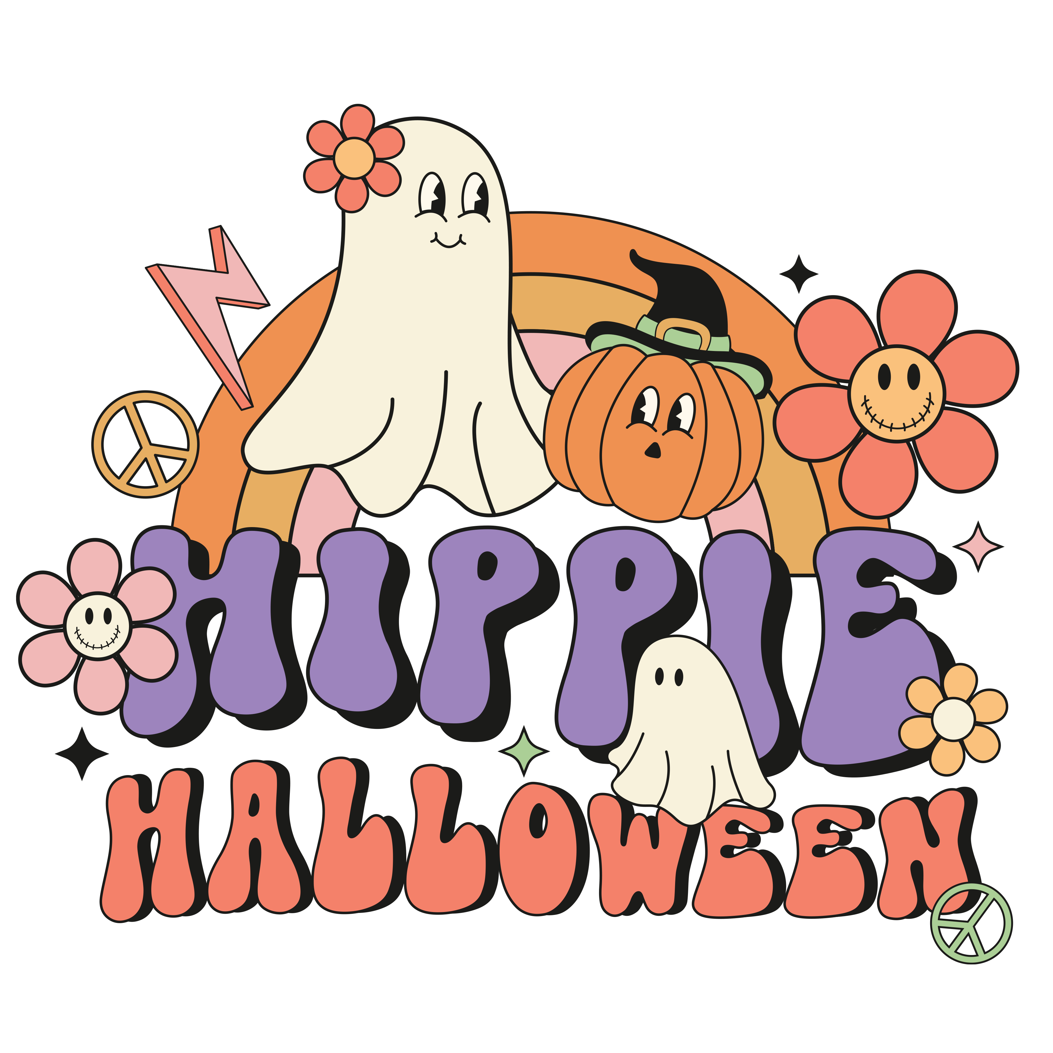 Hippie Halloween DTF – Best DTF Transfers & Craft Supplies