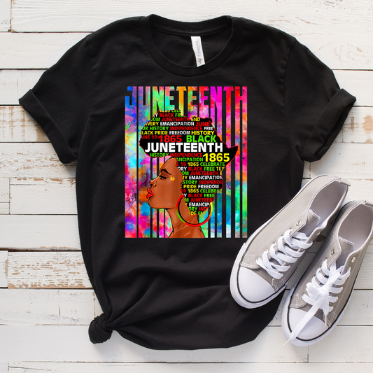 Juneteenth Lady Colorful DTF