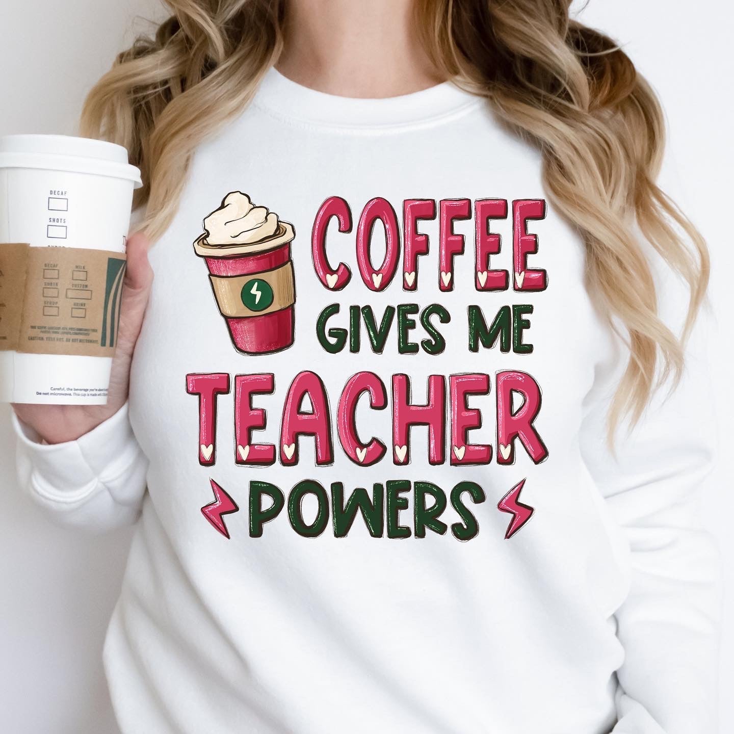 Coffee Gives Me Teacher Powers DTF